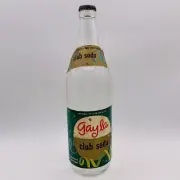 1967 Gayla Club FULL Soda Clear Glass Bottle 1 Pint Topco Sparkling Water VTG