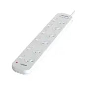Sansai 6 Way Powerboard 6 Outlet 10A 240V Individually Switched 3 extra spaced sockets 1M Length