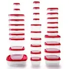 Rubbermaid 60 Piece Food Storage Containers Set Red BPA Free Stackable Durable