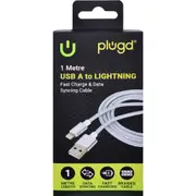 Plugd USB A To Lightning Cable 1m each