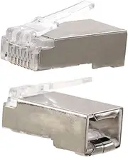 Greluma CAT6 Metal Shielded RJ45 Connectors Modular Connector CAT6A FTP 8P8C Network Cable Crimp Ethernet Connector (Wire Hole 1.2mm/0.047") Pack of 25