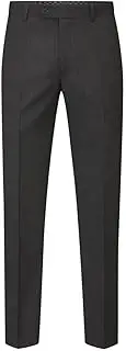 [Skopes] Men's Romulus Tailored Fit Trouser in Charcoal Plain Texture 28 Short to 66 Regular