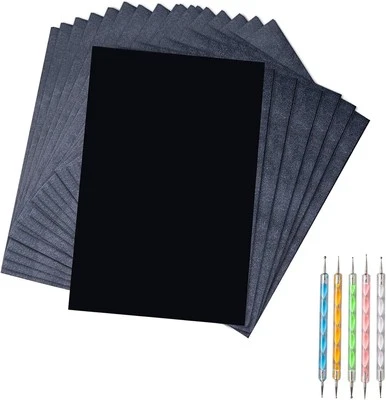 50 Sheets Carbon Paper Black Graphite Transfer Tracing and