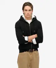 Essential Logo Zip Hoodie | Black