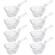 8 Pcs Fryer Basket Frying Serving Strainer Fries Bread Baskets for