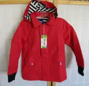 NWT Hiheart Red Hooded Cotton Lined Children's Polyester Outer Jacket Size 3T