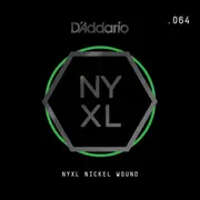 D'Addario NYXL Nickel Wound Electric Guitar Single String, .064