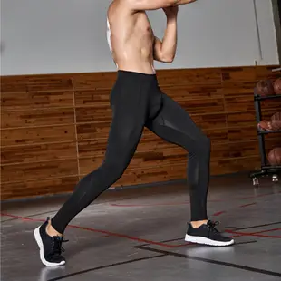 男士跑步運動緊身彈力速乾褲 籃球訓練戶外打底褲 壓力 壓縮 健身 訓練 機能跑步長褲