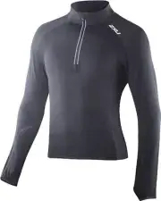 2XU Micro Climate Mens 3/4 Zip Thru Run Top Black X Large New
