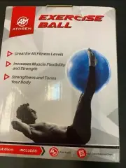 ATHREN EXERCISE BALL WITH FOOT PUMP - BLUE - LARGE - 55CM