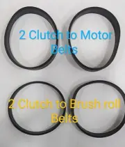 2 SETS of Dyson DC07 DC04 DC14 Clutch to Motor & Clutch to Brushroll BELTS Flat