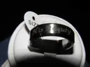 TITANIUM STEEL HIS BEAUTY RING SIZE 6 SP23