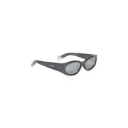 [Jacquemus Eyewear] Jacquemus Eyewear-Silver Ovalo Acetate Sunglasses-Donna OS OS