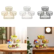 Tiered Fruit Basket Fruit Bowl Iron Mesh Fruits Stand for Onion Storage