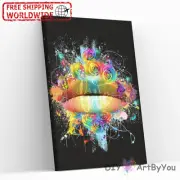 Paint By Numbers Canvas Art Draw Artist Painting Oil Kit Home Decor Lip Abstract