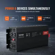 3000W Modified Sine Wave Inverter 12V to 230V with LCD Display and USB Ports