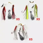 15X Custom Designed Tangle Free Skirt Flasher Whiting Rigs Fishing Tackle Hooks