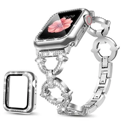 Compatible with Apple Watch Band 38mm 40mm 41mm 40mm(Series 6/5/4/SE) Silver