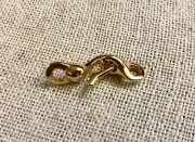 Solid Shaped Gold Plated .925 Sterling Silver 1 Strand Hook and Eye Clasp