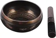 ibasenice 1set Meditation Bowl with Wooden Rod Singing Bowl for Yoga and Healing Lightweight and Portable for Relaxation and Desktop Decoration