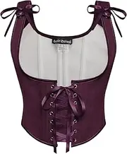 [SCARLET DARKNESS] Women's Renaissance Corset Floral Underbust Corset Tops Vintage Boned Corset Belt