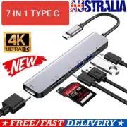 7 in 1 USB-C Type C HD Output 4K HDMI USB Adapter HUB For MacBook Pro & Windows