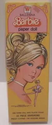 Vintage 1976 Whitman Ballerina Barbie Paper Doll Set 22 piece Wardrobe uncut