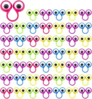 48 Pieces Googly Eye Rings Finger Puppets Wiggly Eyeball Finger Puppet Rings Eye