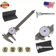 Hardened Stainless Steel Dial Caliper 6" - Accurate Metric and SAE Readings