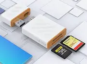 CFexpress Type A Card Reader - USB A & Type-C 2 in 1 CFexpress Type A/SD Dual Slot Memory Card Reader for CF Express Type A/SD/SDXC/SDHC Support Windows/Mac OS/Linux/Android CFExpress Type-A Adapter