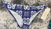 Roxy Cheeky Scooter Floral Cut Out Swimsuit Bikini Bottom L (C9)