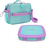 Prints Insulated Lunch Bag Set with Kids Bento-Style Lunch Box (Mermaid Scales)
