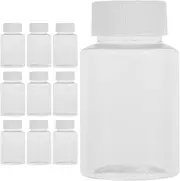 iplusmile 12pcs Plastic Pill Bottles, 100ml Empty Medicine Bottles with Caps, Small Clear Reagent Bottle Chemical Containers for Liquid Powder Medicine