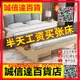 （高品質）實木床現代簡約雙人1.5米經濟型家用松木出租房用簡易1m2單人床架