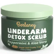 Armpit Detox Scrub 8.8 oz with Peppermint, Aloe Vera and Walnut Shell , Under...