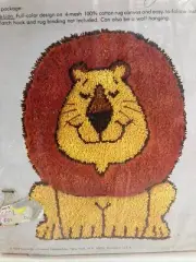 SEALED 1979 Columbia-Minerva LEO THE LION Latch-A-Rug RUG PATTERN #3628 Hook NOS