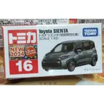 TOMICA 16 NO.16 TOYOTA SIENTA 初回