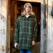 Sonoma Heavyweight Brushed Flannel Shacket Olive Green Plaid Size 2XL women’s