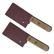 2Pcs PU Leather Knife Sheath Meat Cleaver Sheath Waterproof Knife Guard Red