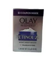 Olay Regenerist Retinol 24 Night Moisturizer Trial Lot Of 2 Face Cream 0.18oz