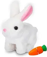 Bouncing Rabbit, Bouncing Rabbit Toy, Talking Rabbit, Rabbit Cuddly Toy, Small, Makes Sounds and Whose Ears and Nose Move, Plush Rabbit for Easter Christmas Day Gifts