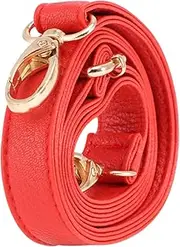 [AKOOSY] Faux Leather Women Bag Strap High End Single Shoulder Long Strap for Handbags Clutches and Cross Body Bags Red Durable Design with Sturdy Buckles