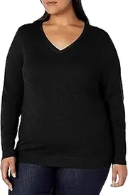 [Amazon Essentials] Women's Classic-Fit Lightweight Long-Sleeve V-Neck