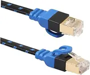 OSALADI 10gbps Ethernet Cord Double Shielded Flat Cable Network Cable for Server Printer