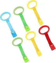 Kisangel 6Pcs Stand Up Rings Durable Crib Pull Rings for Walking Support Nursery Cot Rings for Safe Learning and Confidence Building