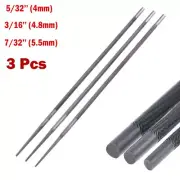 3 × Chainsaw RoundFiles Sharpening Chainsaw Chains 4 4.8 5.5mm Grinding Tools