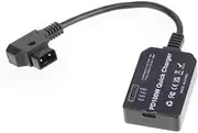 Byttlerom Black Dummy Battery D-TAP V-Port to PD 100W Bidirectional Charging and Discharging Module USB Power Adapter for Monitor/Camera