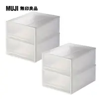 在飛比找PChome24h購物優惠-【MUJI 無印良品】PP收納盒/小/3A/4入