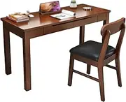 Kids Desk and Chair Set,Wooden Children Study Table,Children Writing Desk with Drawer,Suitable for Reading, Drawing and Learning (Color : Brown 2)