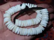 Nepal Tibet Ethnic Button Shaped White Conch Shell Beaded Necklace (x4)